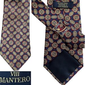🌎Rotary 2000 Mankind is Our Business 100% Silk Necktie/Neck Tie by VIII Mantero